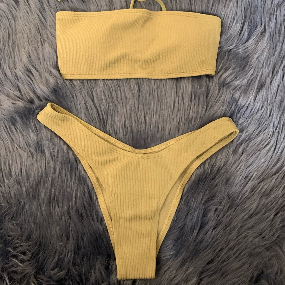 Two Piece Olive Green Bikini